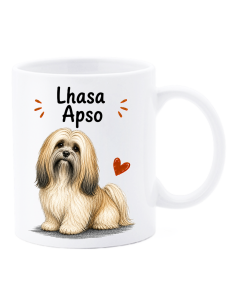 Tazza mug ceramica in scatola "Cat&Dog" - Lhasa Apso