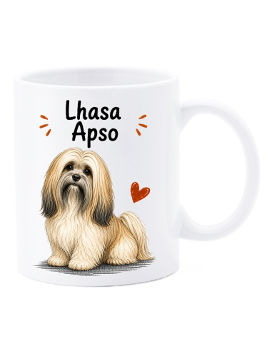 Tazza mug ceramica in scatola "Cat&Dog" - Lhasa Apso