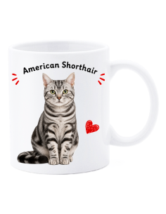 Tazza mug ceramica in scatola "Cat&Dog" - American Shorthair