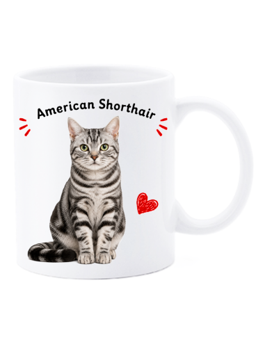 Tazza mug ceramica in scatola "Cat&Dog" - American Shorthair