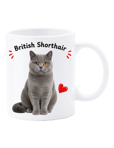 Tazza mug ceramica in scatola "Cat&Dog" - British Shorthair