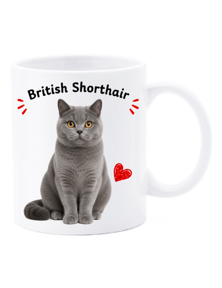 Tazza mug ceramica in scatola "Cat&Dog" - British Shorthair