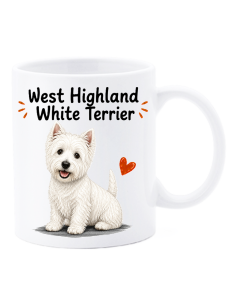 Tazza mug ceramica in scatola "Cat&Dog" - West Highland White Terrier