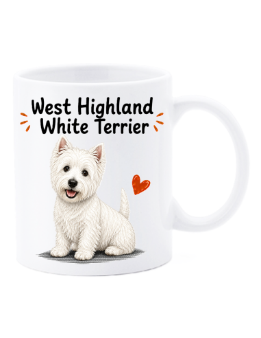 Tazza mug ceramica in scatola "Cat&Dog" - West Highland White Terrier