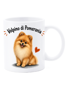 Tazza mug ceramica in scatola "Cat&Dog" - Volpino di Pomerania