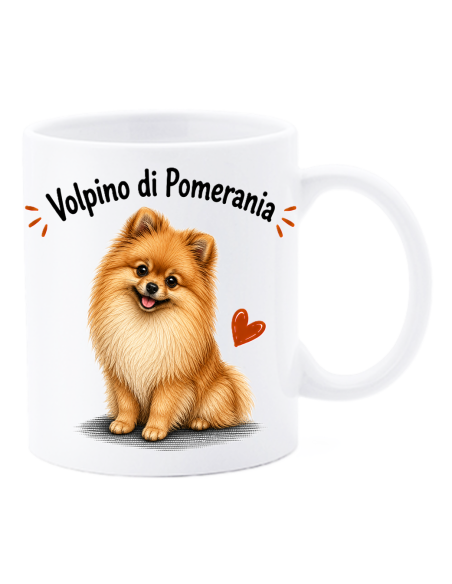 Tazza mug ceramica in scatola "Cat&Dog" - Volpino di Pomerania