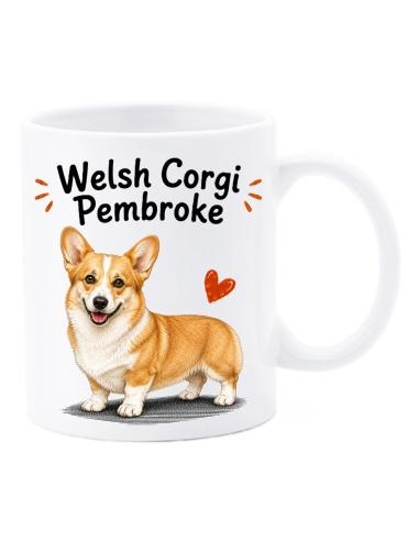 Tazza mug ceramica in scatola "Cat&Dog" - Welsh Corgi Pembroke