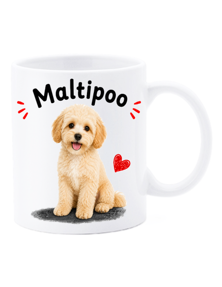 Tazza mug ceramica in scatola "Cat&Dog" - Maltipoo