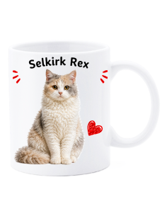 Tazza mug ceramica in scatola "Cat&Dog" - Selkirk Rex