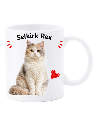 Tazza mug ceramica in scatola "Cat&Dog" - Selkirk Rex
