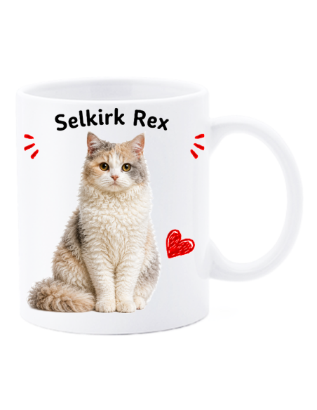 Tazza mug ceramica in scatola "Cat&Dog" - Selkirk Rex