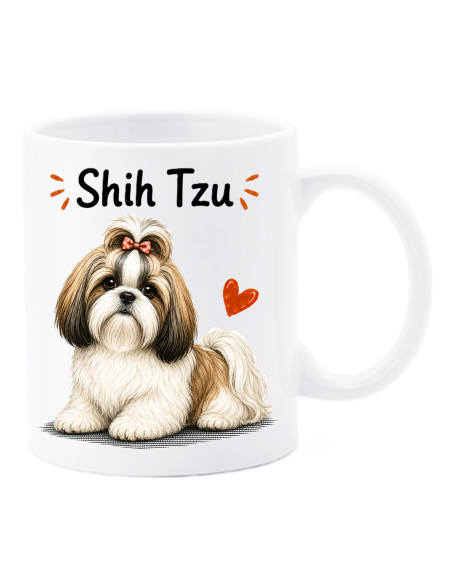 Tazza mug ceramica in scatola "Cat&Dog" - Shih Tzu