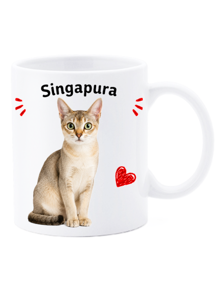 Tazza mug ceramica in scatola "Cat&Dog" - Singapura