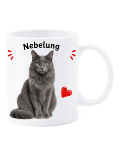 Tazza mug ceramica in scatola "Cat&Dog" - Nebelung