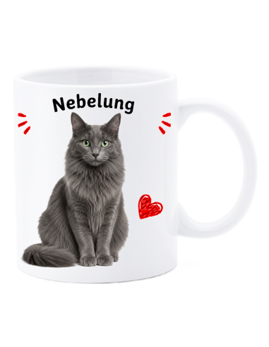 Tazza mug ceramica in scatola "Cat&Dog" - Nebelung