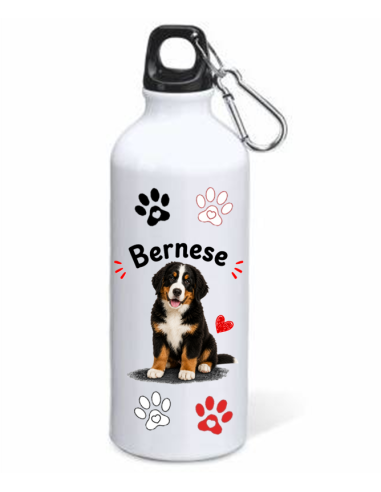 Borraccia alluminio 500 ML con moschettone "Cat&Dog" - Bernese