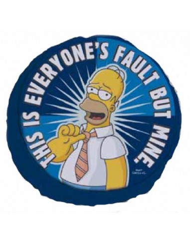 Cuscino tondo peluche Homer Cm. 40