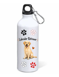 Borraccia alluminio 500 ML con moschettone "Cat&Dog" - Labrador Retriever
