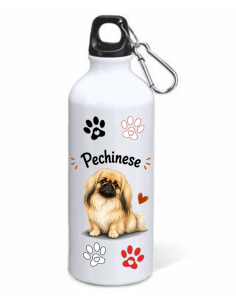 Borraccia alluminio 500 ML con moschettone "Cat&Dog" - Pechinese