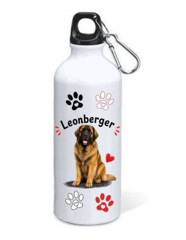 Borraccia alluminio 500 ML con moschettone "Cat&Dog" - Leonberger
