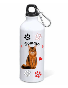 Borraccia alluminio 500 ML con moschettone "Cat&Dog" - Somalo