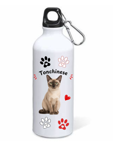 Borraccia alluminio 500 ML con moschettone "Cat&Dog" - Tonchinese
