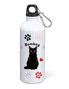 Borraccia alluminio 500 ML con moschettone "Cat&Dog" - Bombay