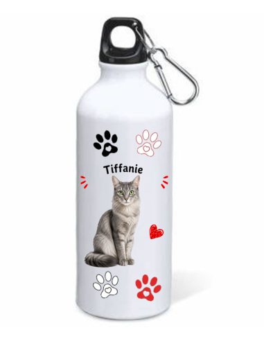 Borraccia alluminio 500 ML con moschettone "Cat&Dog" - Tiffanie