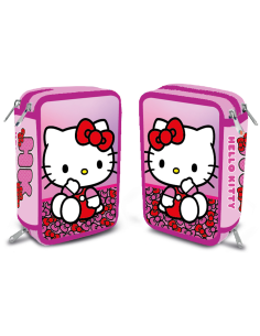 Astuccio completo 3 zip - Hello Kitty
