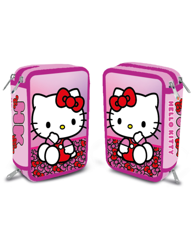 Astuccio completo 3 zip - Hello Kitty