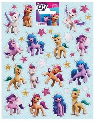 Stickers in foglio Cm. 20x16 - My Little Pony