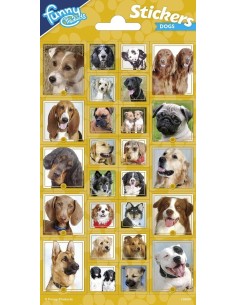 Stickers in foglio Cm. 20x10 - Cani