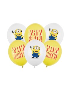 Palloncini in lattice strong Cm. 30 Minions - Blister 6 pezzi