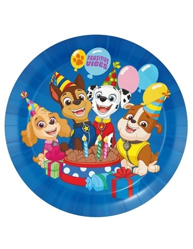Piatti carta Cm. 23 - Confezione 8 pezzi - Paw Patrol Blu