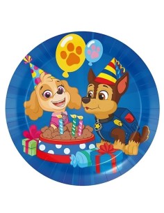 Piatti carta Cm. 20 - Confezione 8 pezzi - Paw Patrol Blu