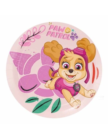 Piatti carta Cm. 18 - Confezione 8 pezzi - Paw Patrol Skye