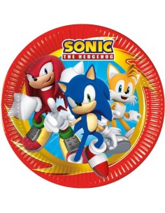 Piatti carta Cm. 23 - Confezione 8 pezzi - Sonic