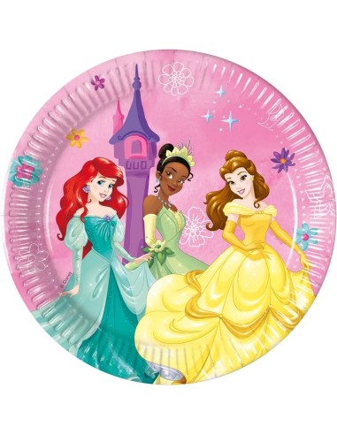 Piatti carta Cm. 20 - Confezione 8 pezzi - Principesse