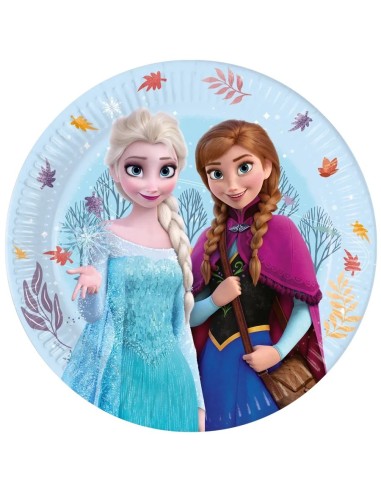 Piatti carta Cm. 23 - Confezione 8 pezzi - Frozen Idyllic