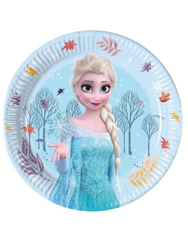 Piatti carta Cm. 20 - Confezione 8 pezzi - Frozen Idyllic