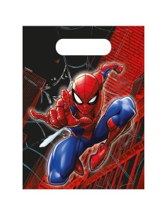 Sacchetti carta party Cm. 16x22 - Confezione 4 pezzi - Spiderman Web