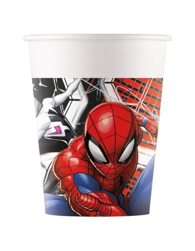 Bicchieri carta 250 ML - Confezione 8 pezzi - Spiderman Web