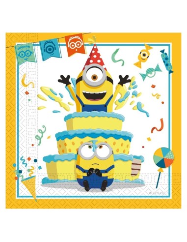 Tovaglioli carta Cm. 33x33 - Confezione 20 pezzi - Minions
