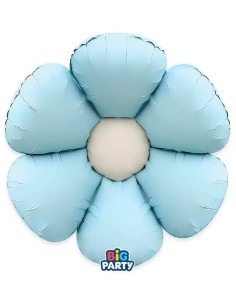 Palloncino mylar Cm. 47,5x59,5 - Light Blue Flower