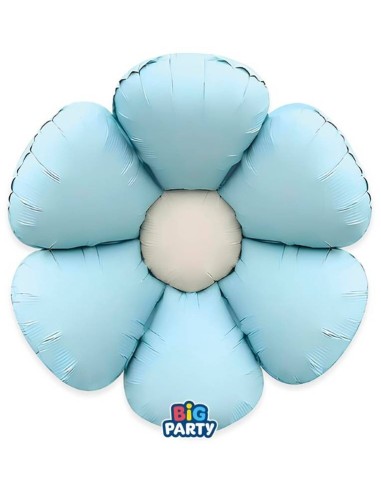 Palloncino mylar Cm. 47,5x59,5 - Light Blue Flower