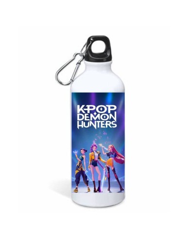 Borraccia alluminio 500 ML con moschettone in scatola - K-Pop Demon Hunters