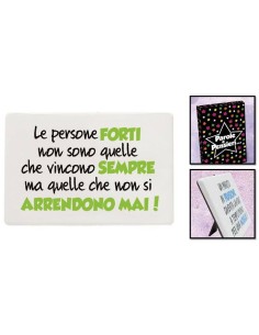 Mattonella ceramica umoristica con piedistallo Cm. 15x10 - Le persone forti..