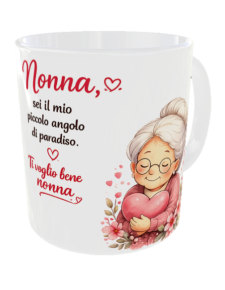 Tazza mug ceramica in scatola - Nonna sei il mio piccolo angolo di paradiso
