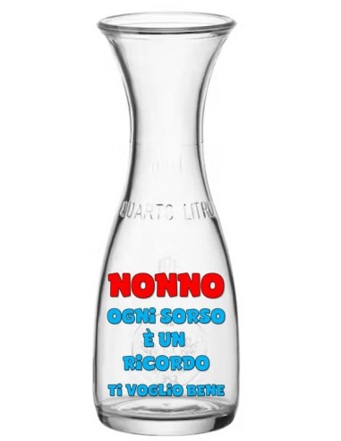 Quartino in vetro bollato 250 ML in scatola regalo - Nonno