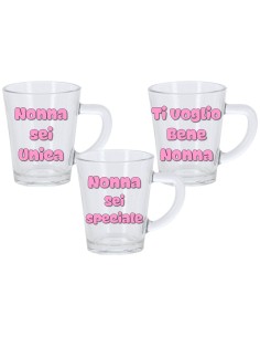 Tazzina da caffè in vetro con scatola regalo - Nonna - Modelli assortiti